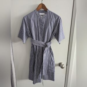 Striped Blue and White Dress